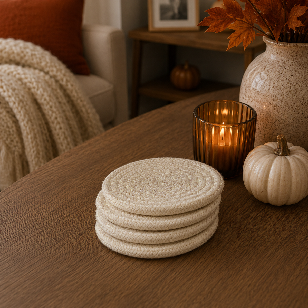 Fall Fabric Coasters — Select Your Pack & Color Story