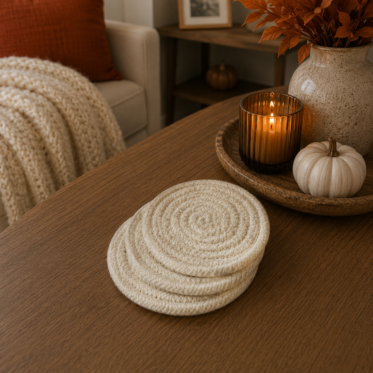 Fall Fabric Coasters — Select Your Pack & Color Story