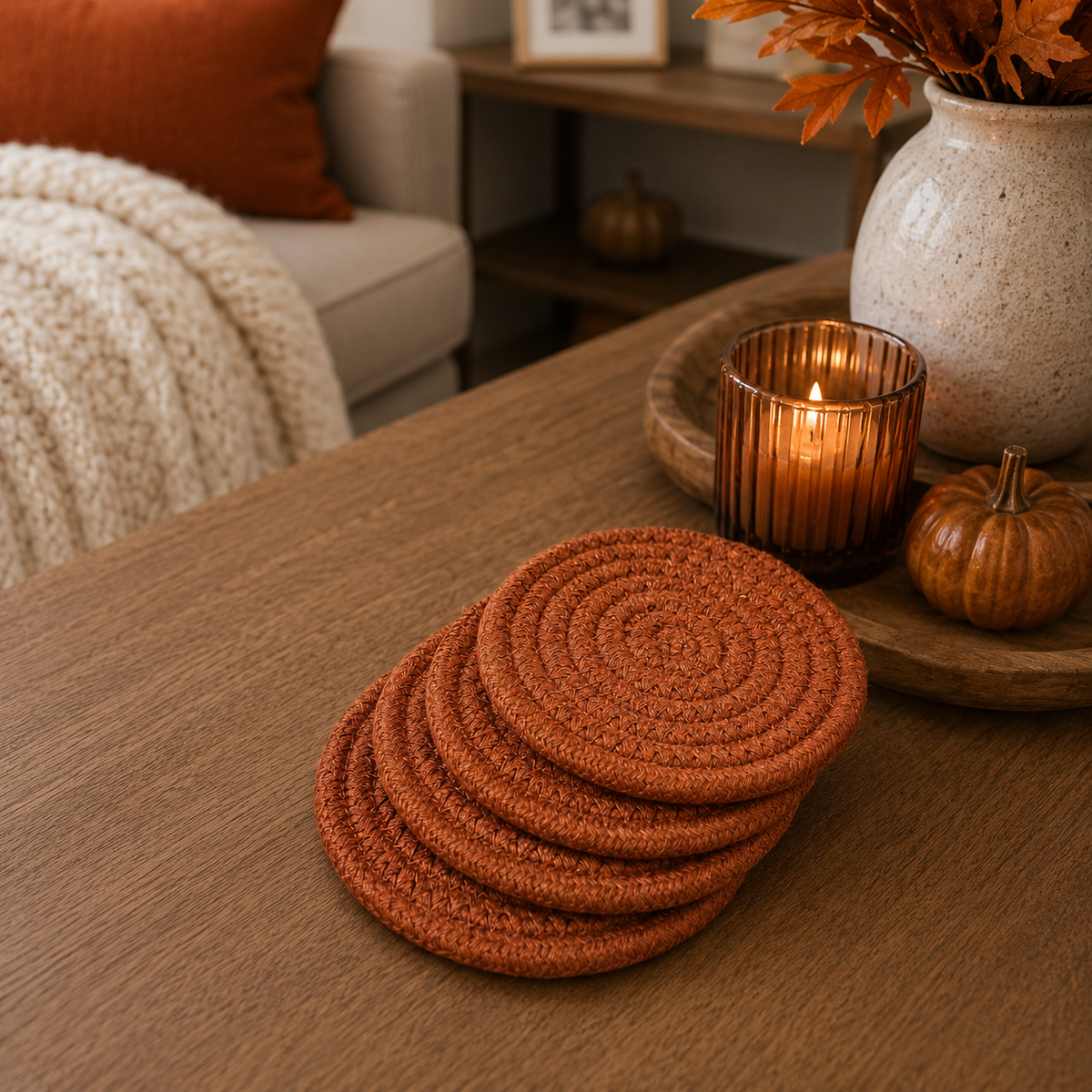 Fall Fabric Coasters — Select Your Pack & Color Story