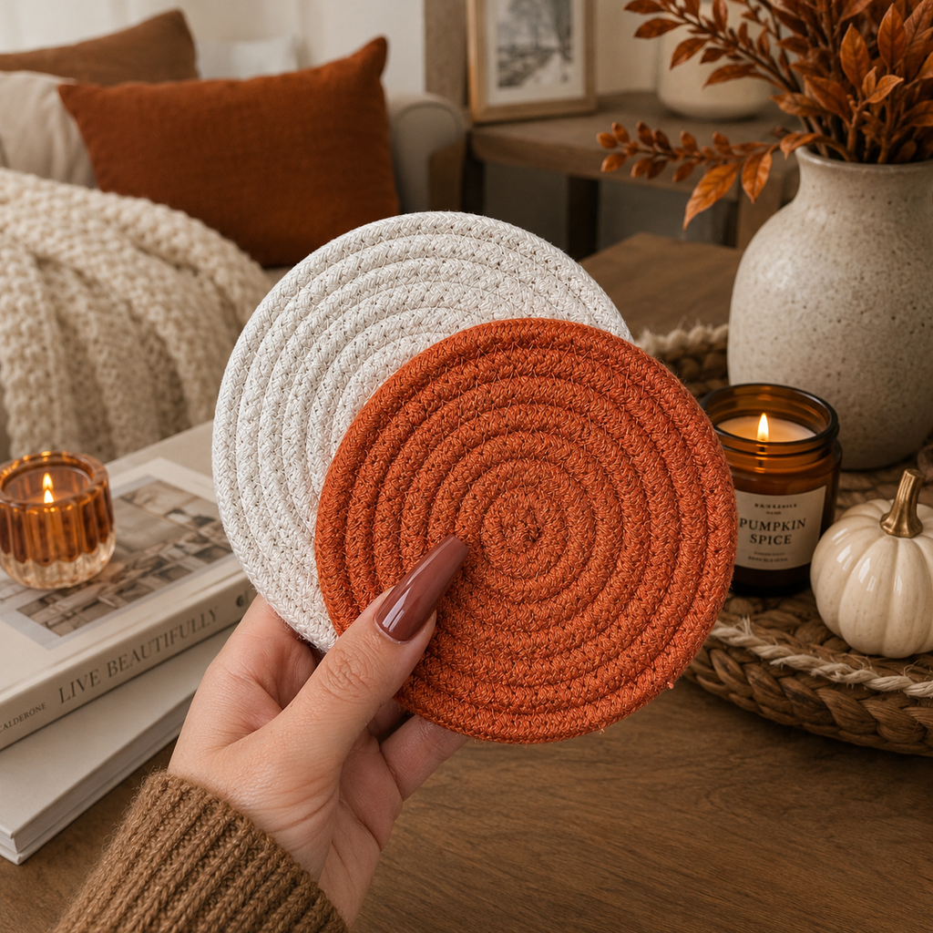 Fall Fabric Coasters — Select Your Pack & Color Story