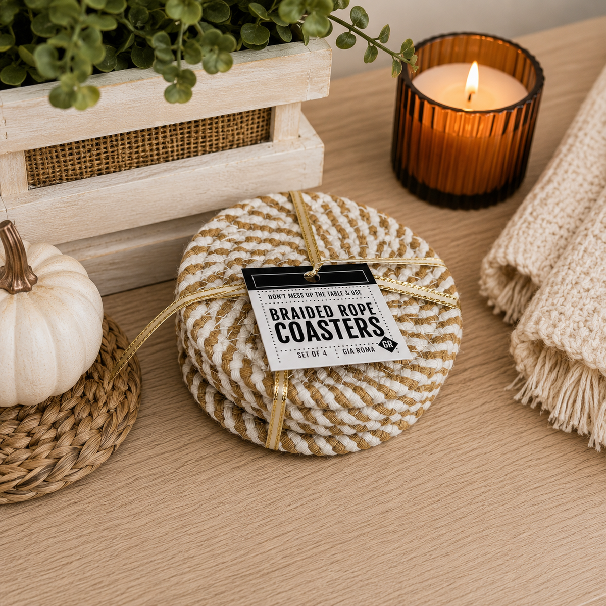 Fall Fabric Coasters — Select Your Pack & Color Story