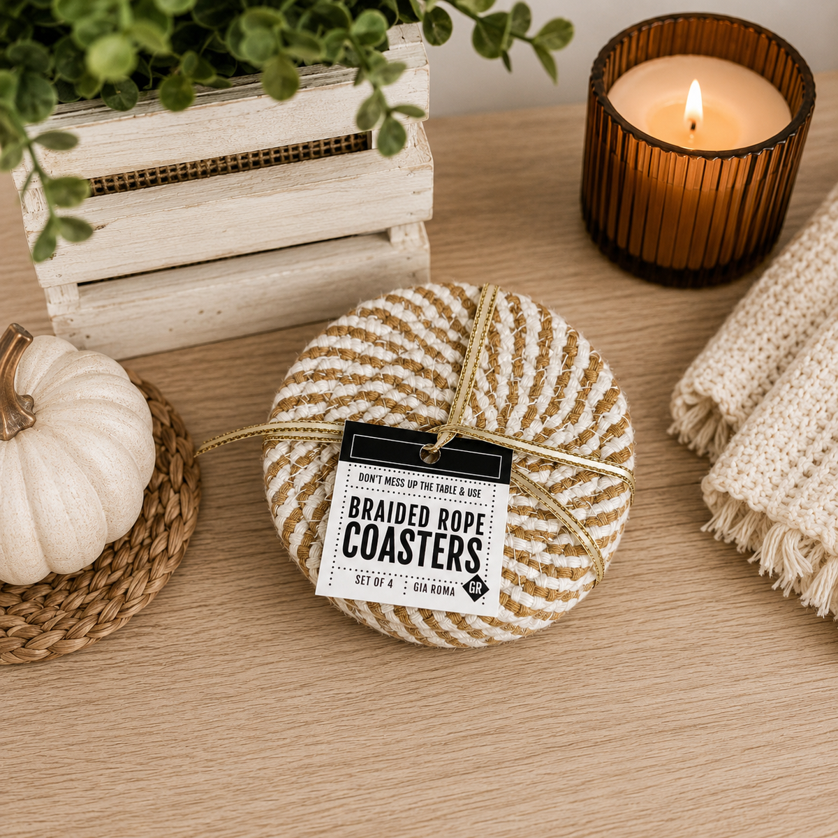 Fall Fabric Coasters — Select Your Pack & Color Story