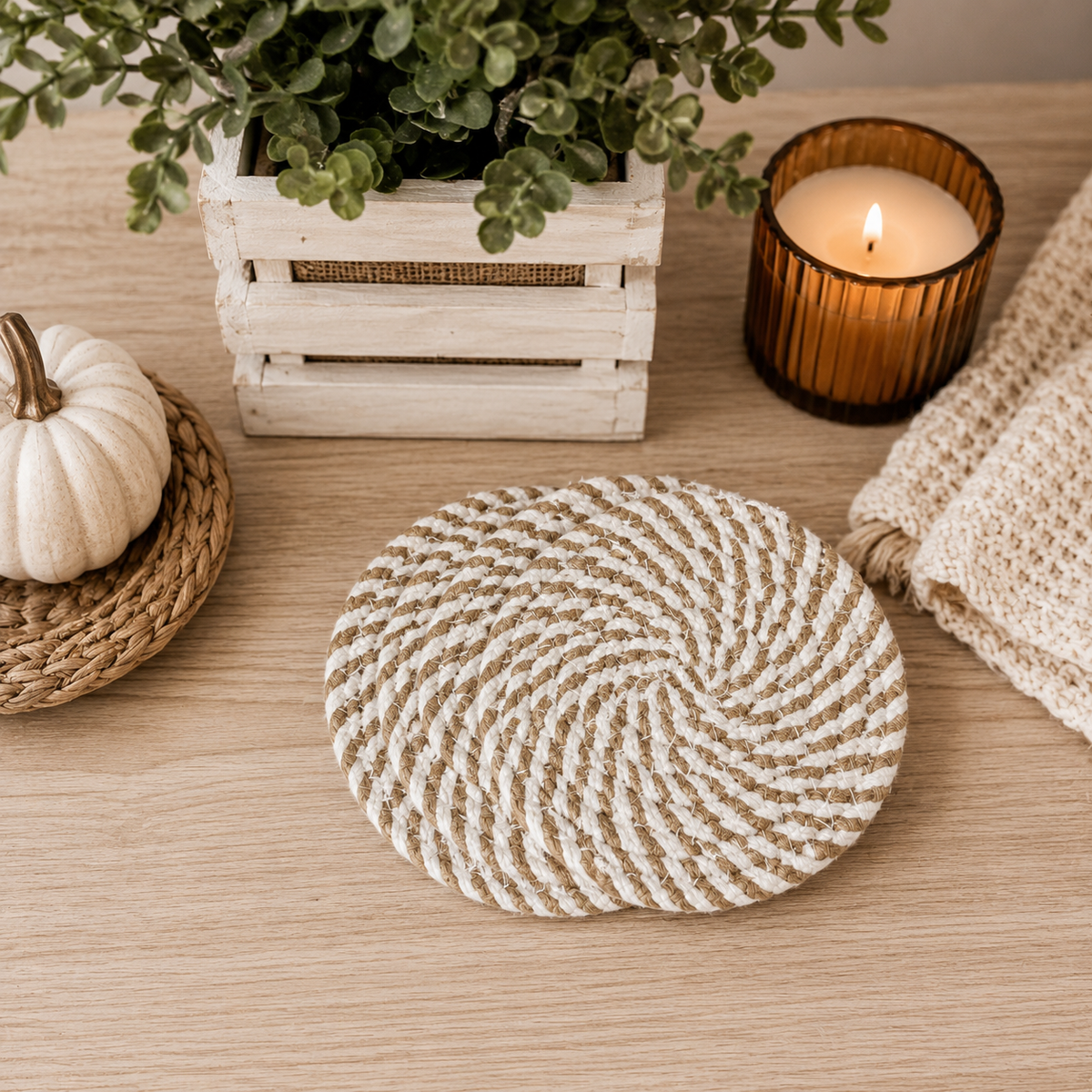 Fall Fabric Coasters — Select Your Pack & Color Story