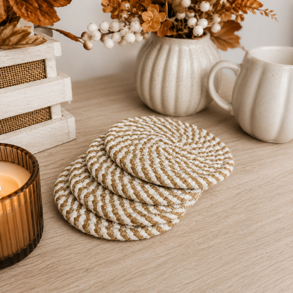 Fall Fabric Coasters — Select Your Pack & Color Story