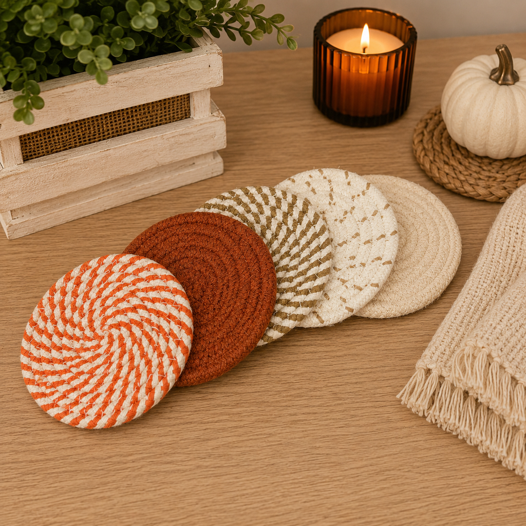 Fall Fabric Coasters — Select Your Pack & Color Story