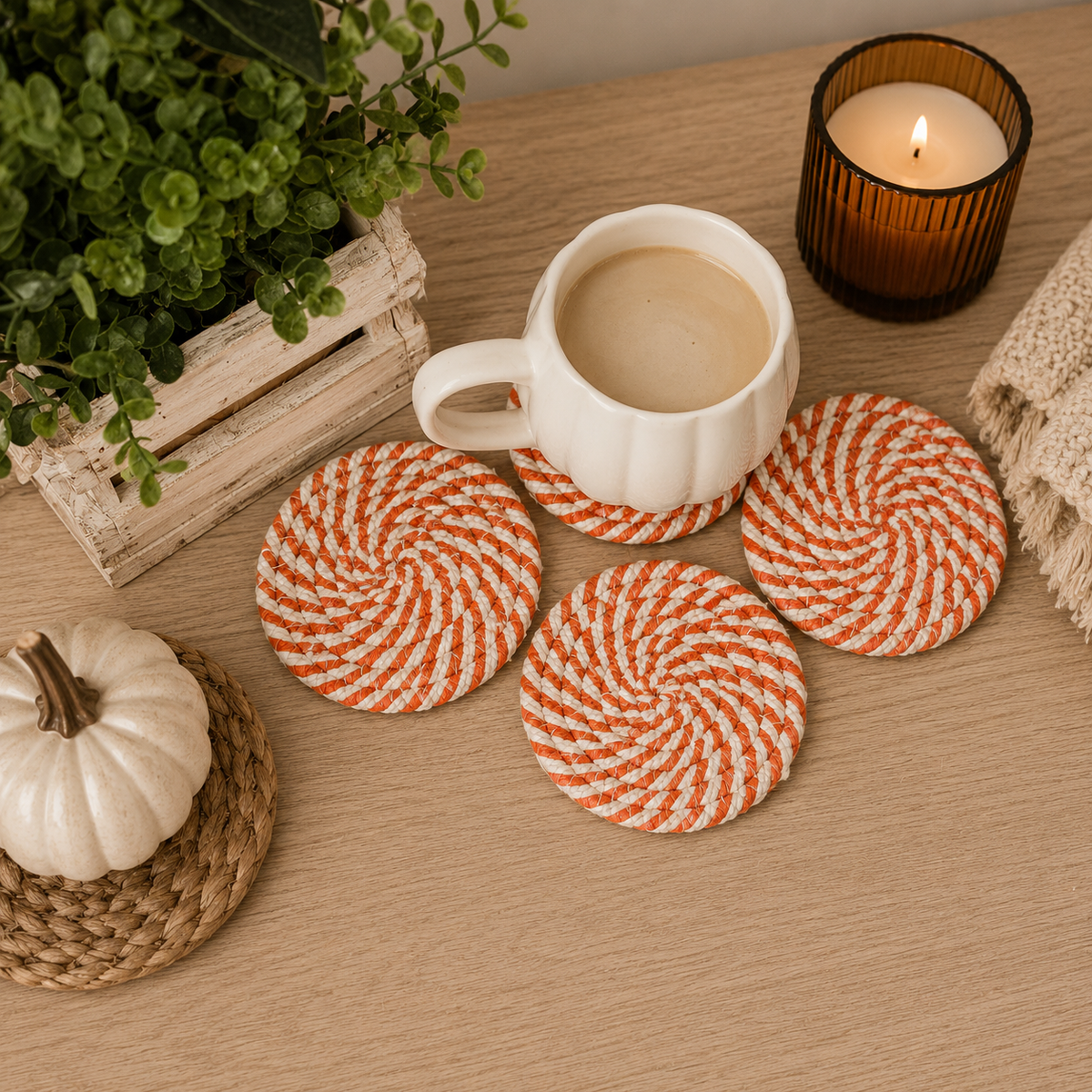 Fall Fabric Coasters — Select Your Pack & Color Story