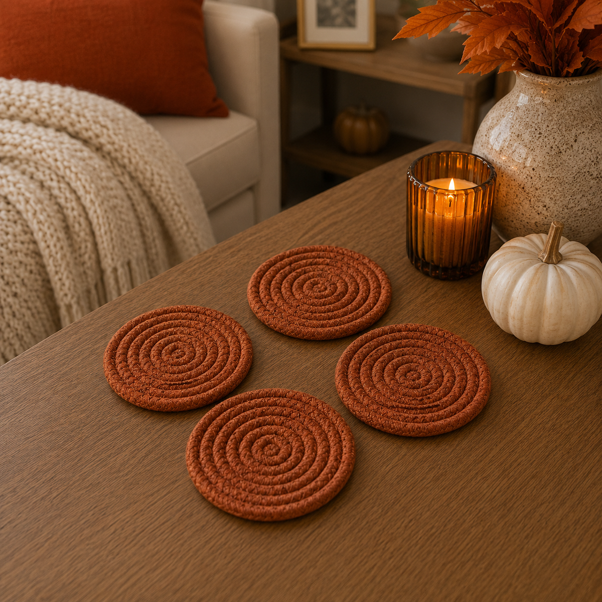 Fall Fabric Coasters — Select Your Pack & Color Story