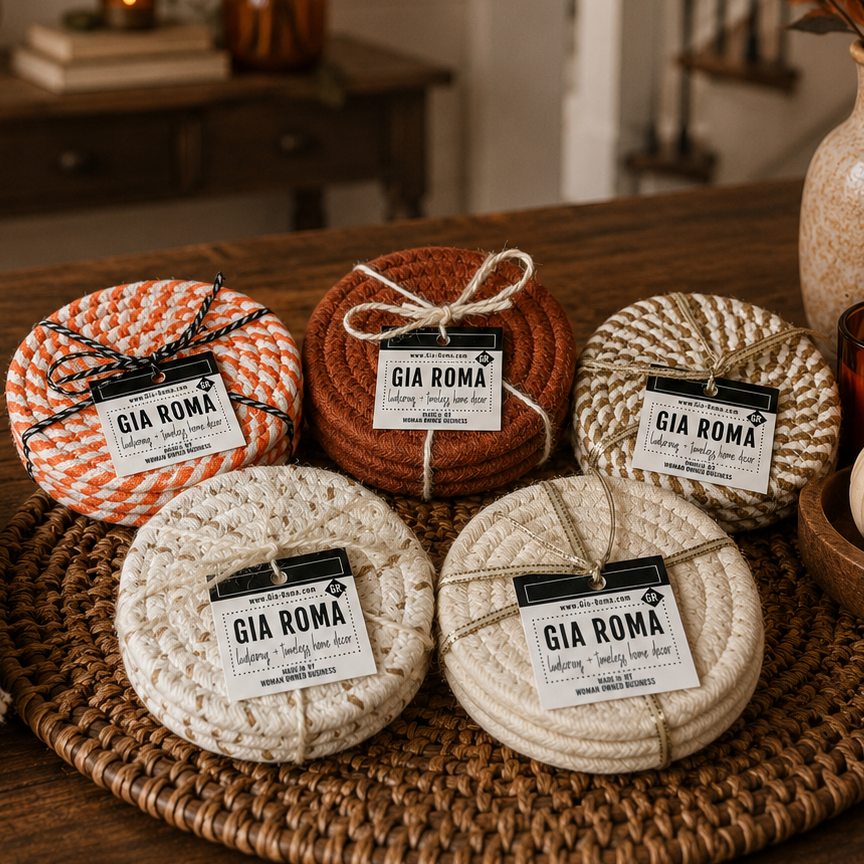 Fall Fabric Coasters — Select Your Pack & Color Story