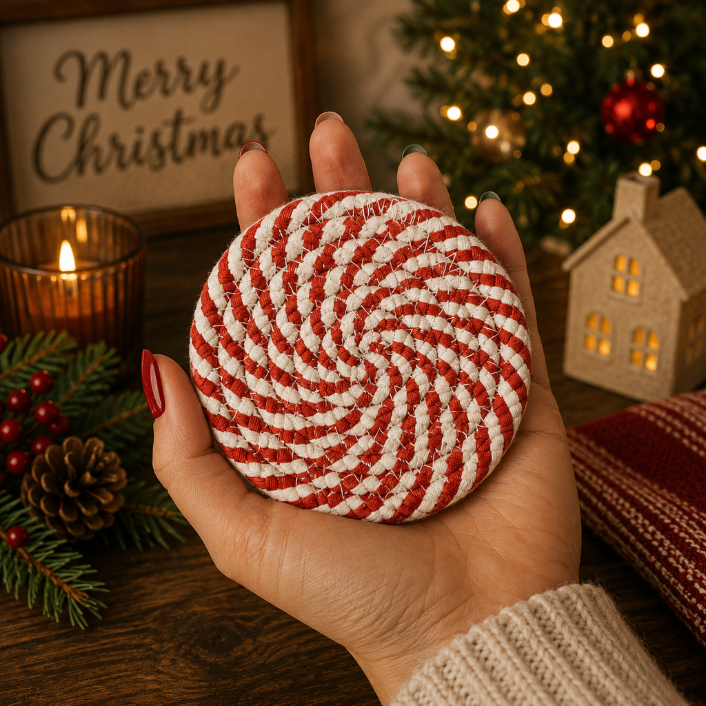 Candy Cane Coaster PRE-ORDER — Select Your Color