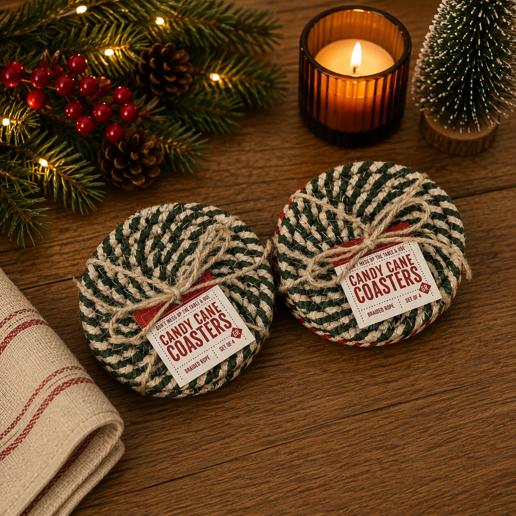 Candy Cane Coaster PRE-ORDER — Select Your Color