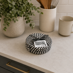 Black & White Braided Rope Coasters (Set of 4)