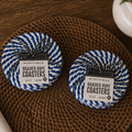 Blue & White Braided Rope Coasters (Set of 4)