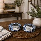Blue & White Braided Rope Coasters (Set of 4)