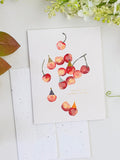 Cherry on Top - Seeded Birthday Card with PLANTABLE seed paper envelope