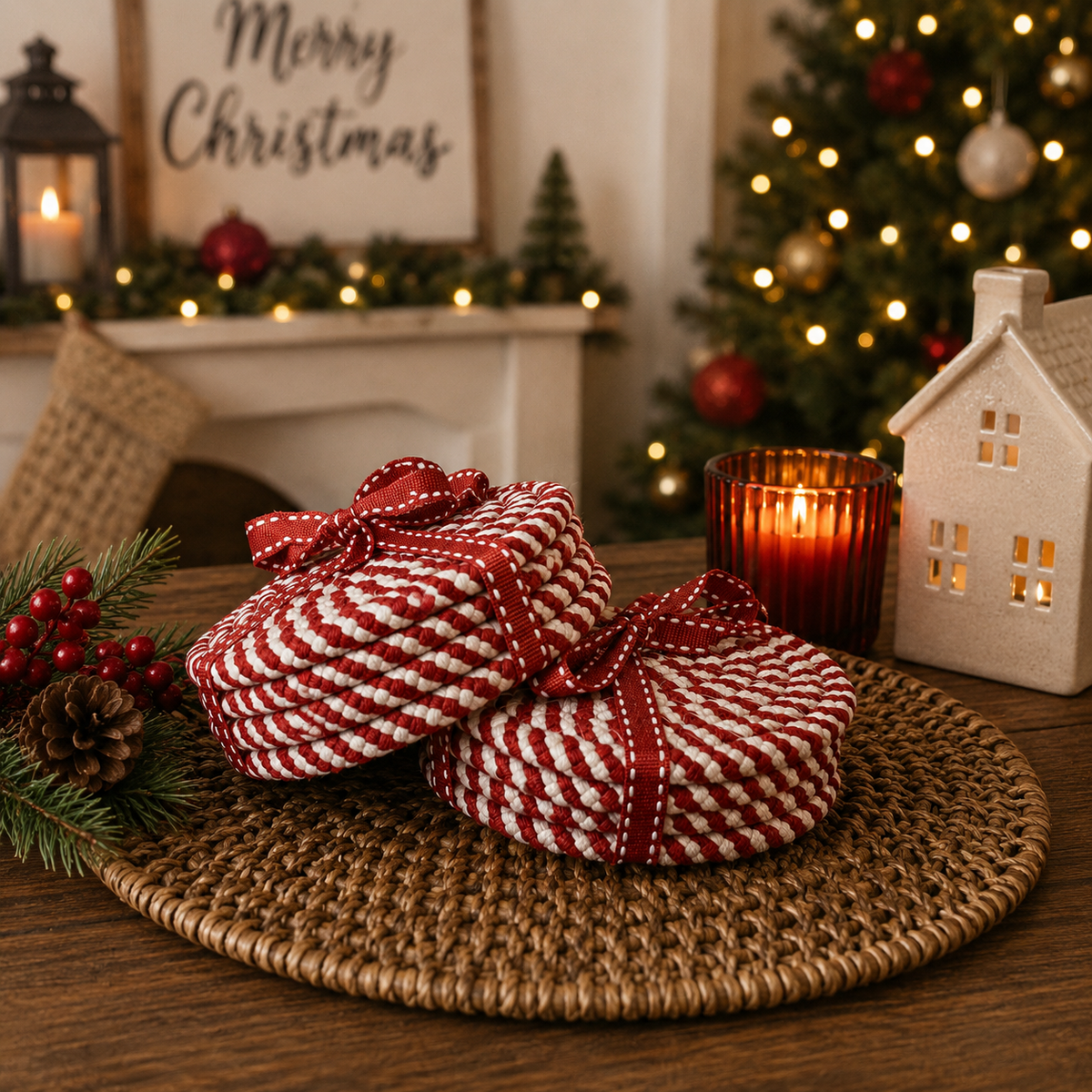 Candy Cane Coaster PRE-ORDER — Select Your Color