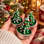 Mini Tree Shaped Unscented Candles - 3 pack