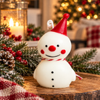 Snowman Shaped Mini Candle