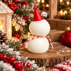 Snowman Shaped Mini Candle