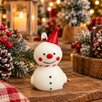Snowman Shaped Mini Candle