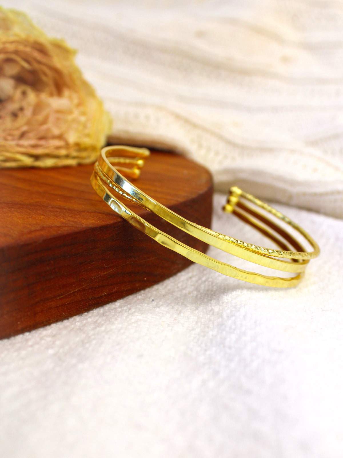 Crossed Branches Cuff Bracelet — Select Your Color