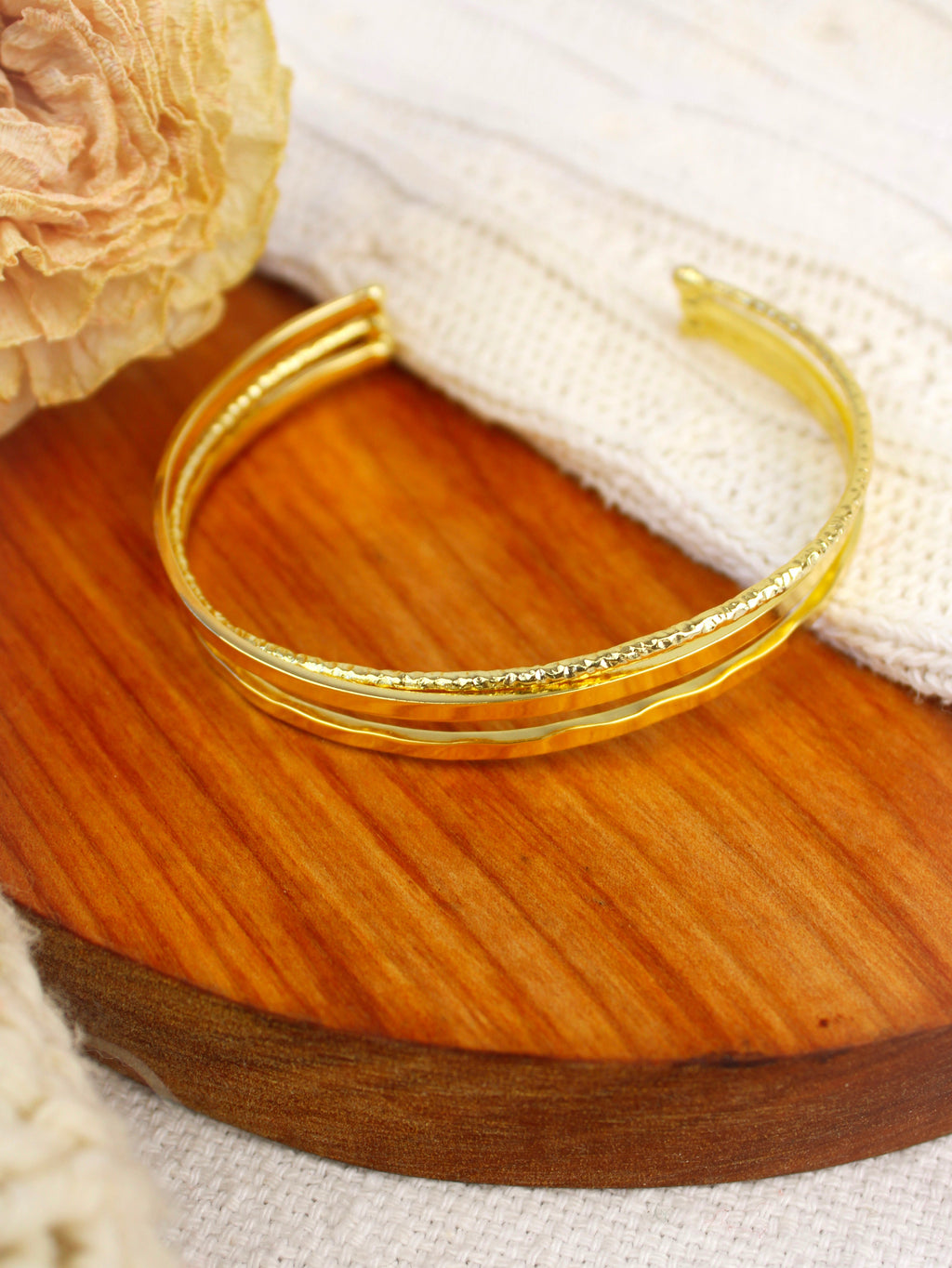 Crossed Branches Cuff Bracelet — Select Your Color