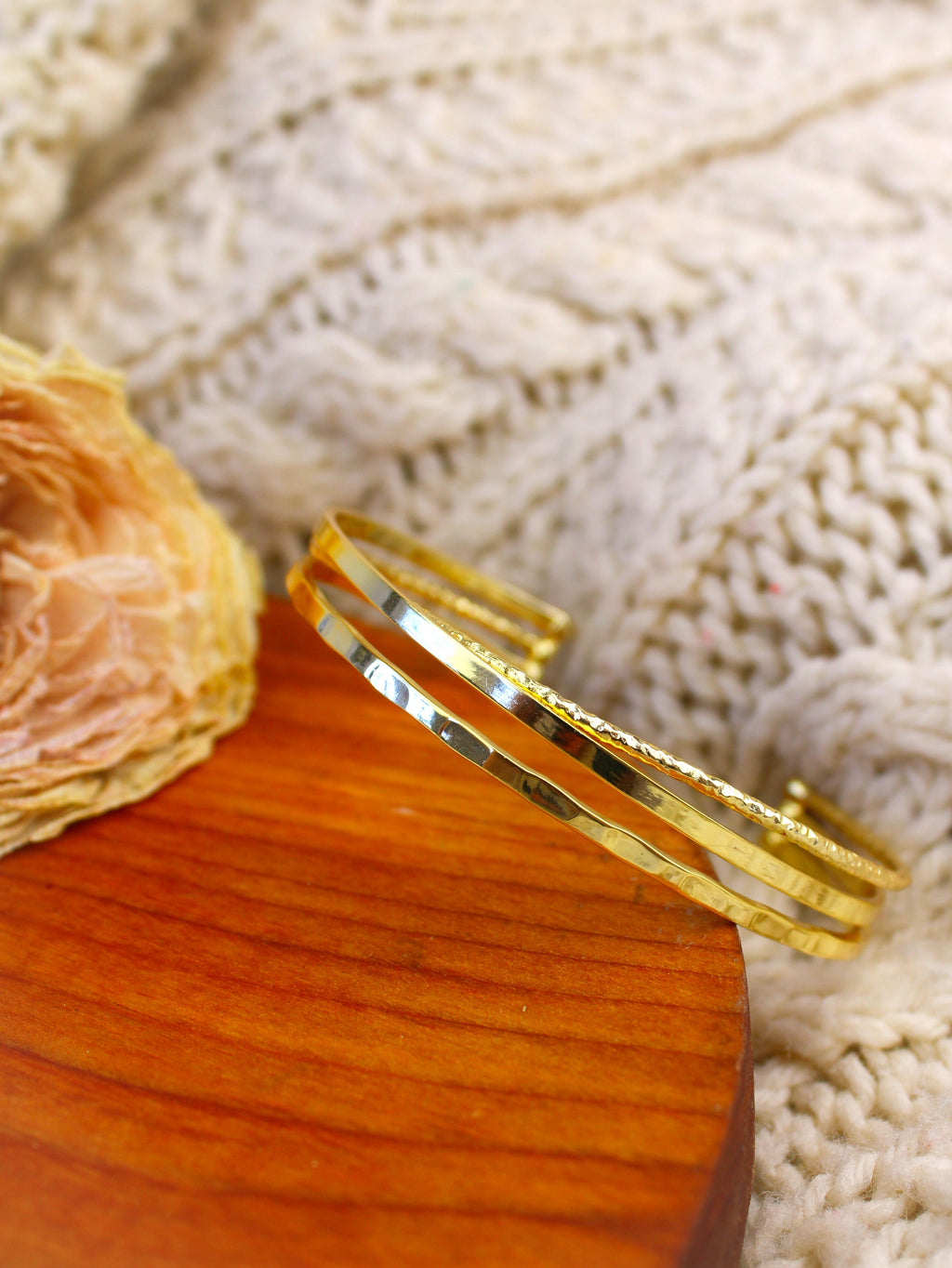 Crossed Branches Cuff Bracelet — Select Your Color
