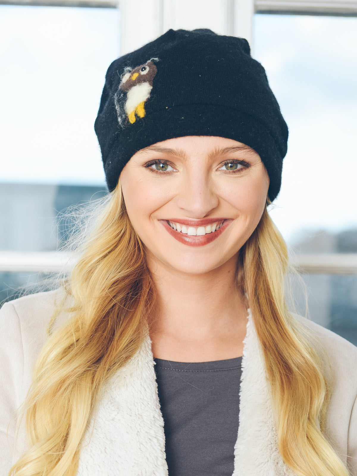 Owl Cashmere Hat - Adult/Big Kid — Select Your Color