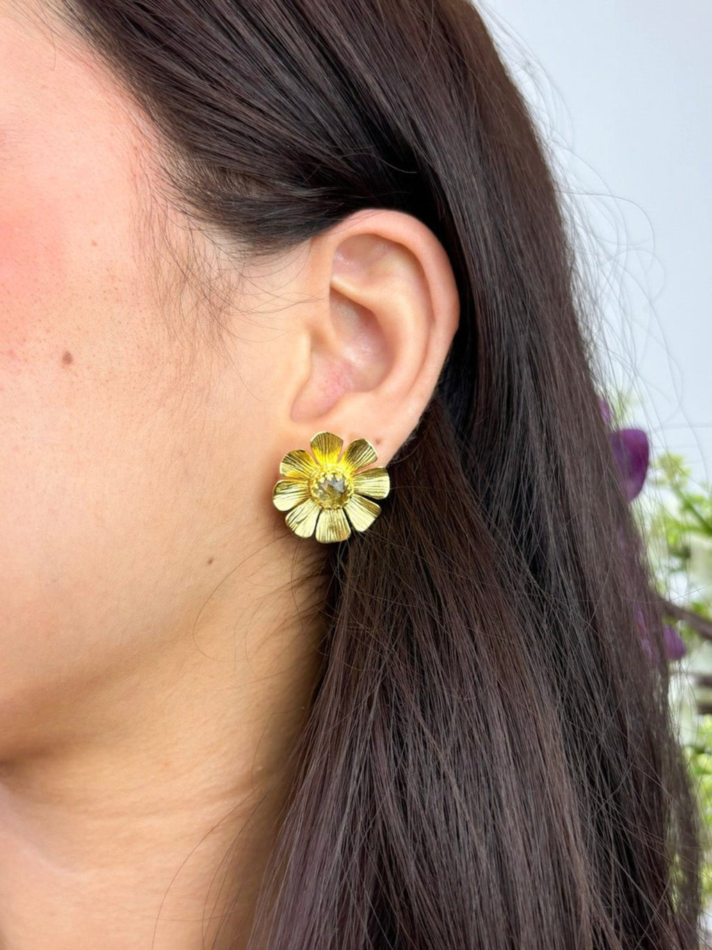 Daisy Statement Stud Earrings — Select Your Color