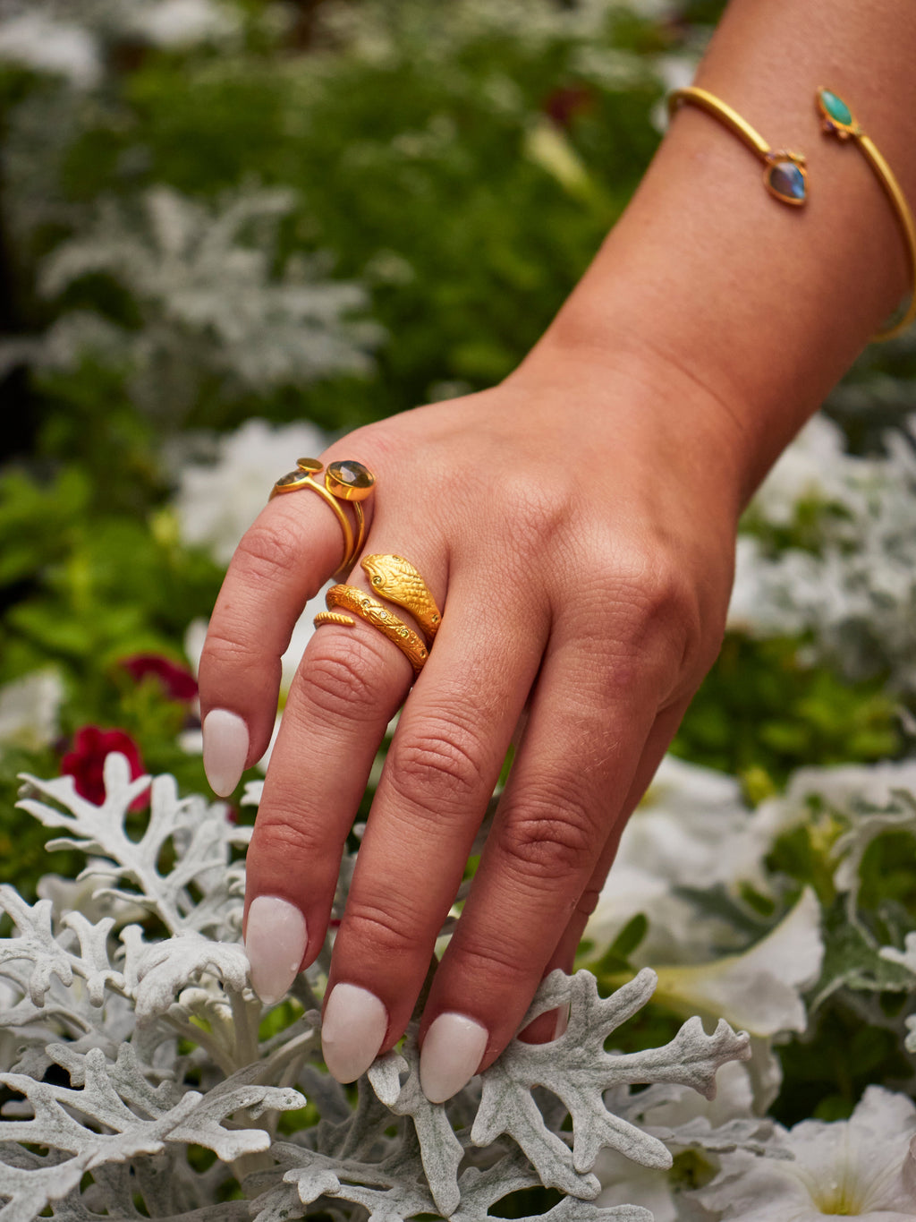 Basil the Cobra Ring — Select Your Gemstone & Size