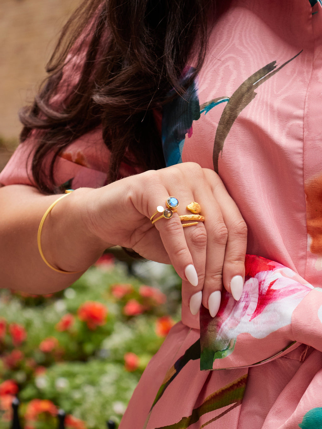Basil the Cobra Ring — Select Your Gemstone & Size