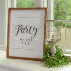 Rustic Wood "Party My Crib 3 A.M." Sign