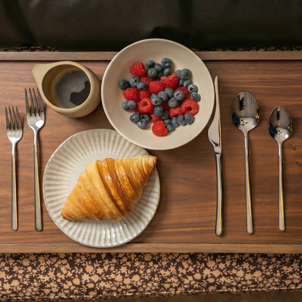 Emilia Mirror Finished 18/10 Stainless Steel 20-Piece Flatware Set — Select Your Finish Color