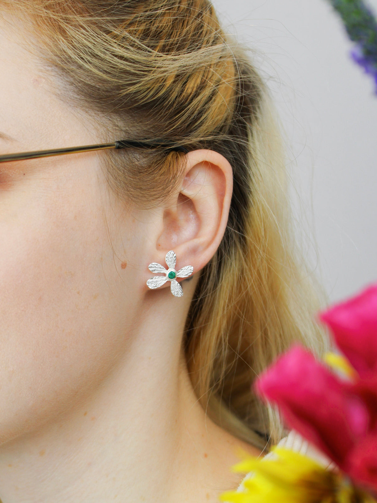 Five Petal Wild Flower Earrings — Select Your Color