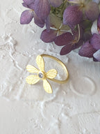 Five Petal Wildflower Ring — Select Your Color & Size
