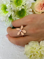 Five Petal Wildflower Ring — Select Your Color & Size