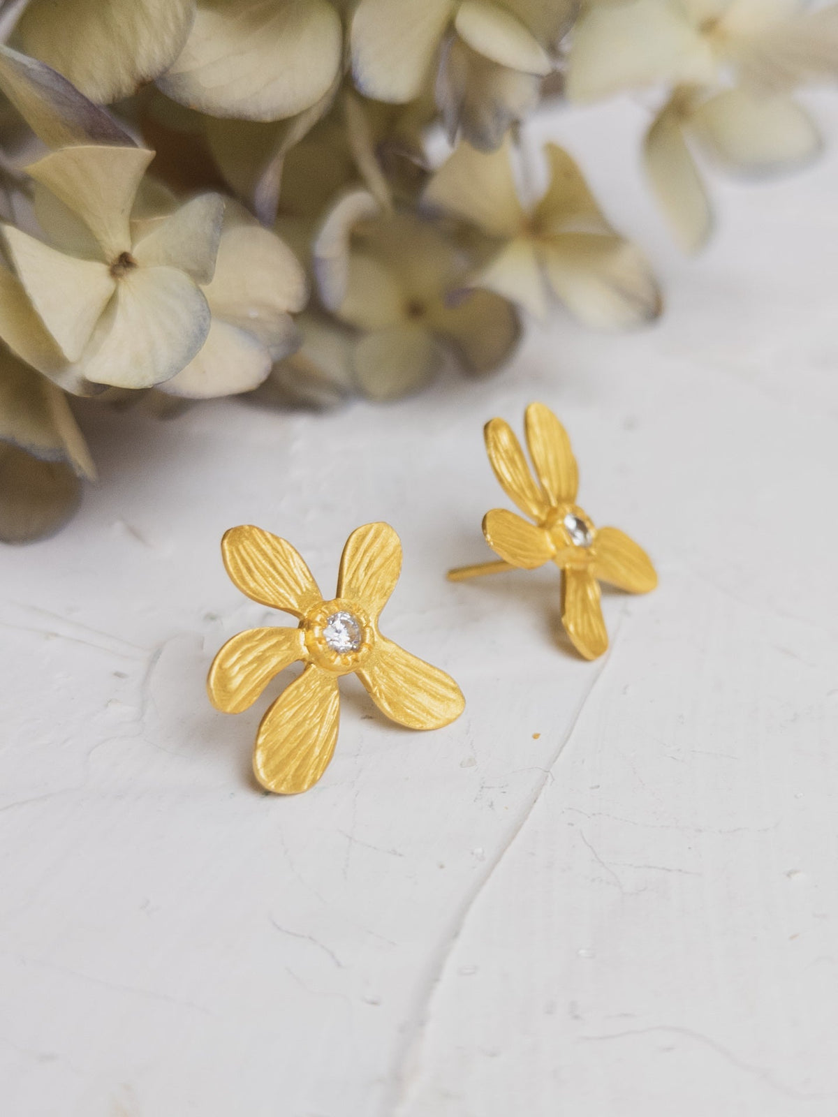 Five Petal Wild Flower Earrings — Select Your Color