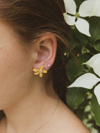Five Petal Wild Flower Earrings — Select Your Color