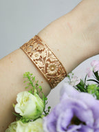 Floral Filigree Cuff Bracelet — Select Your Color