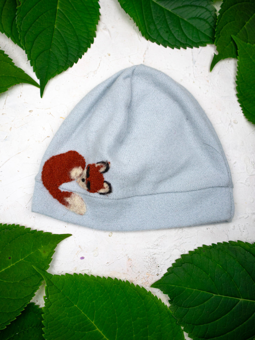 Sleeping Fox Cashmere Hat - Child — Select Your Color