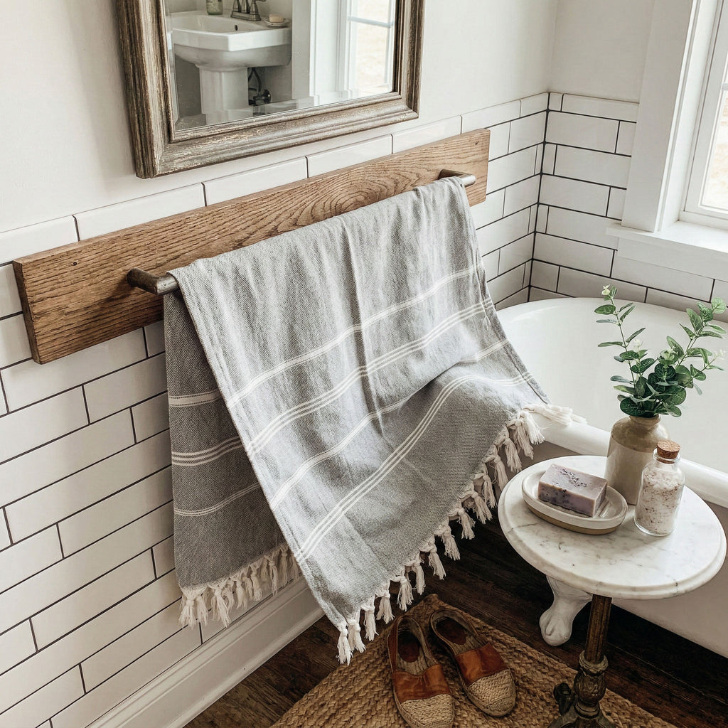 Haley Stripe XL Turkish Cotton Towel — Select Your Color