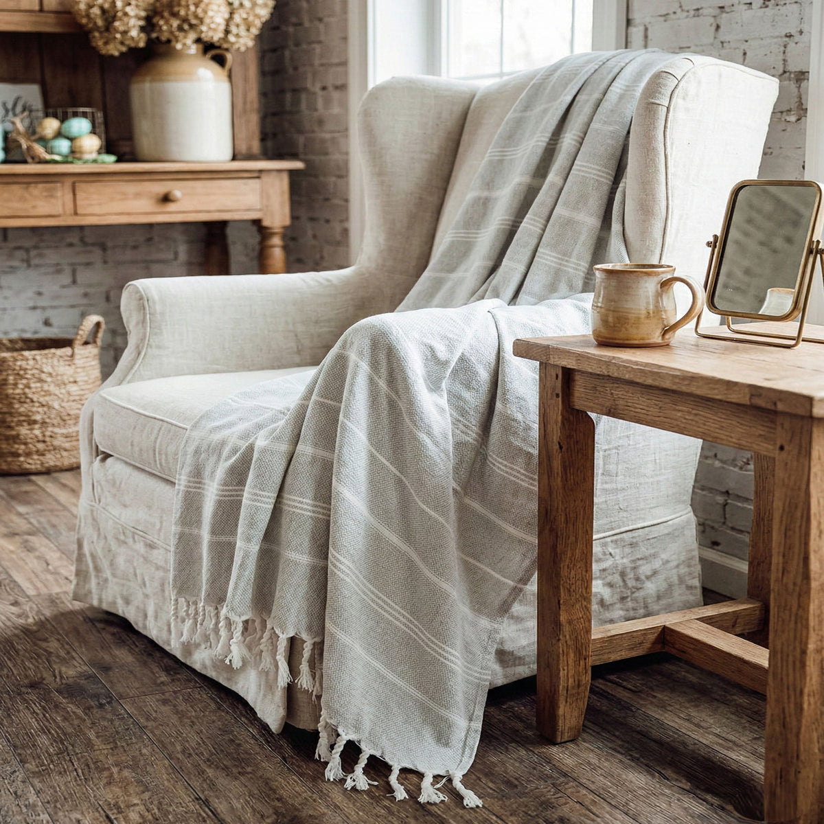 Haley Stripe XL Turkish Cotton Towel — Select Your Color
