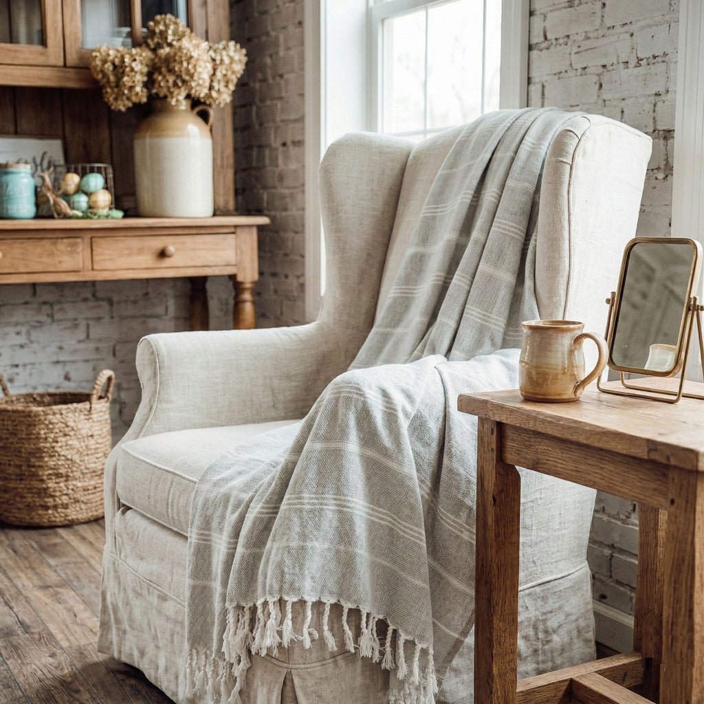 Haley Stripe XL Turkish Cotton Towel — Select Your Color
