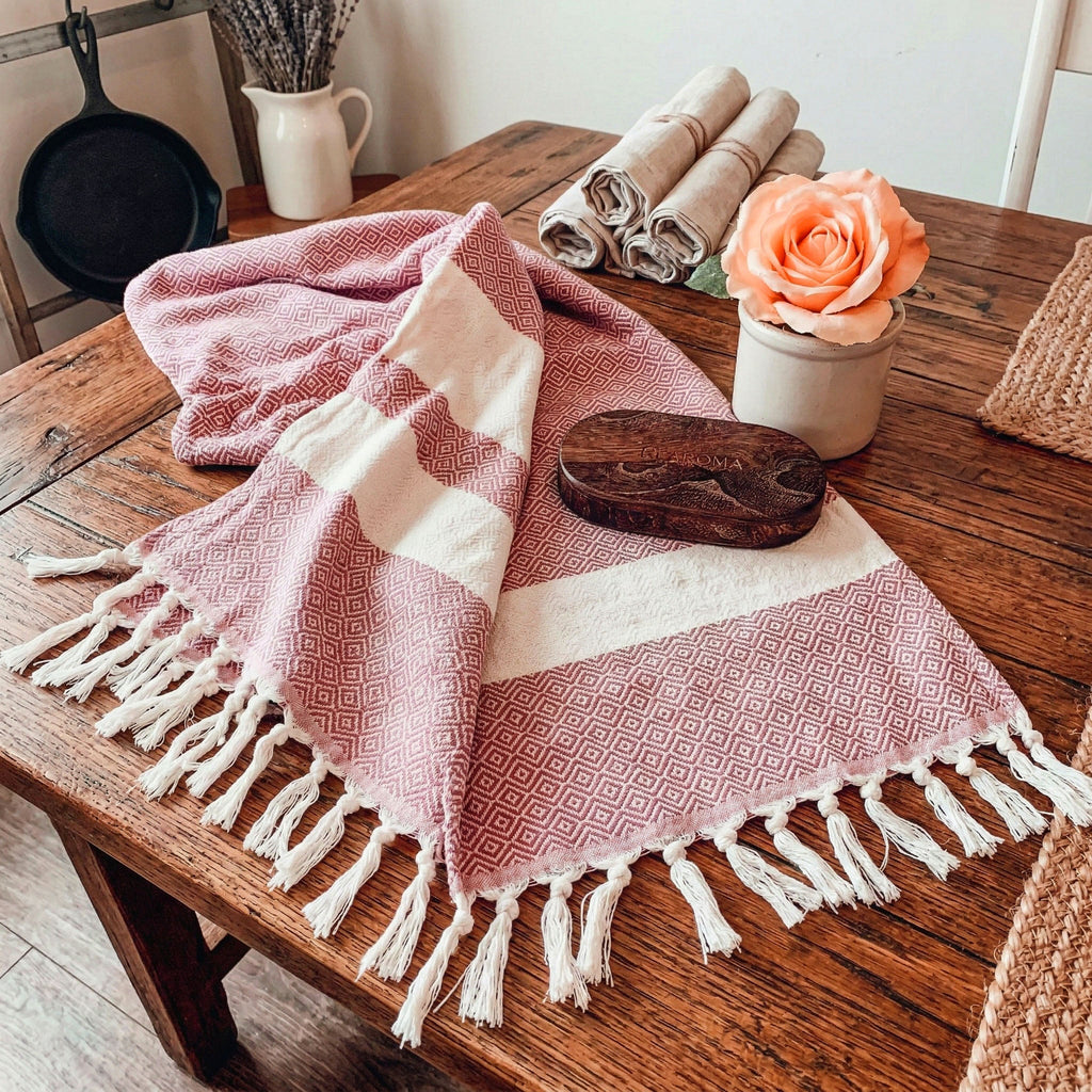 Haley Diamond XL Turkish Cotton Towel — Select Your Color