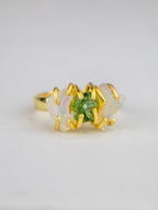 Opal/Peridot Cluster Ring - Gold — Select Your Color