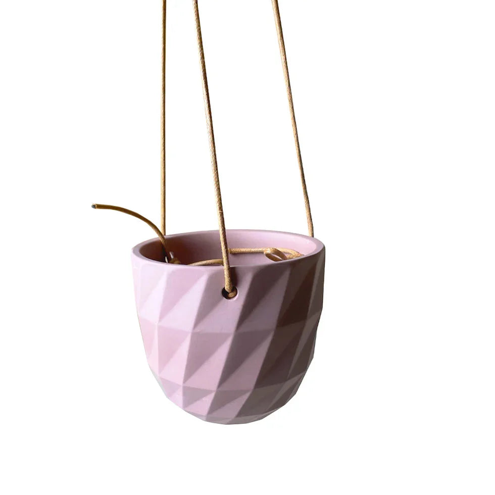 Virago Modern Hanging Planter - Grid — Select Your Color