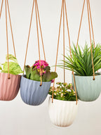 Virago Modern Hanging Planter - Waves — Select Your Color
