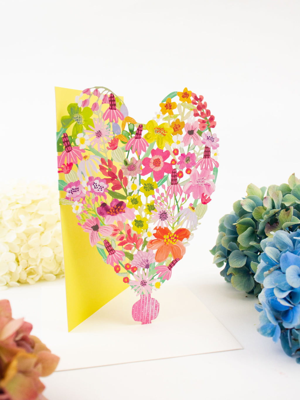 Heart Bouquet Laser-Cut Blank Card