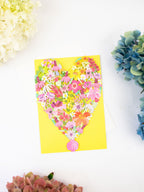 Heart Bouquet Laser-Cut Blank Card