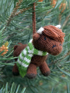 Softie Handknit Highland Cow Ornament — Select Your Color