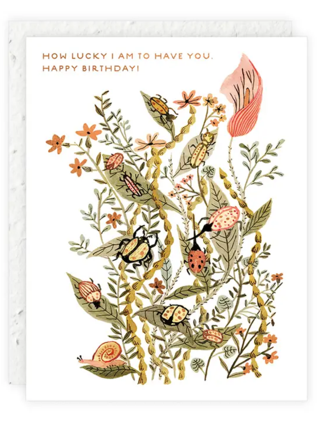 How Lucky I Am - Seeded Birthday Card with PLANTABLE seed paper envelope
